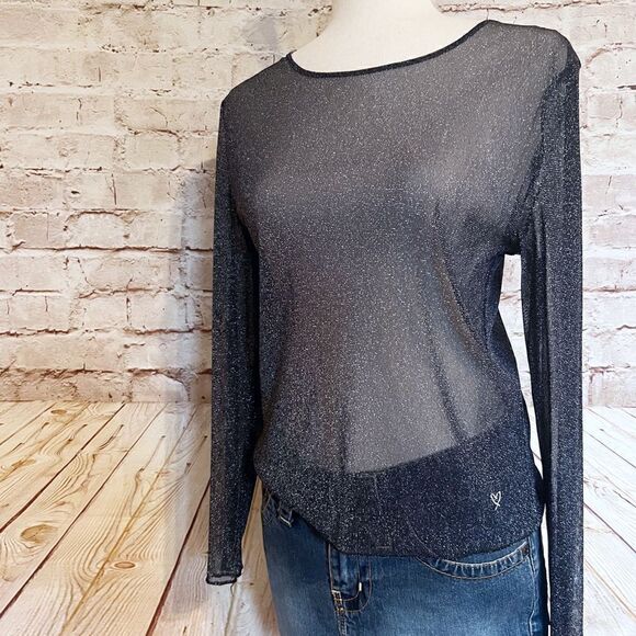 Victorias Secret glitter mesh top - Picture 1 of 6